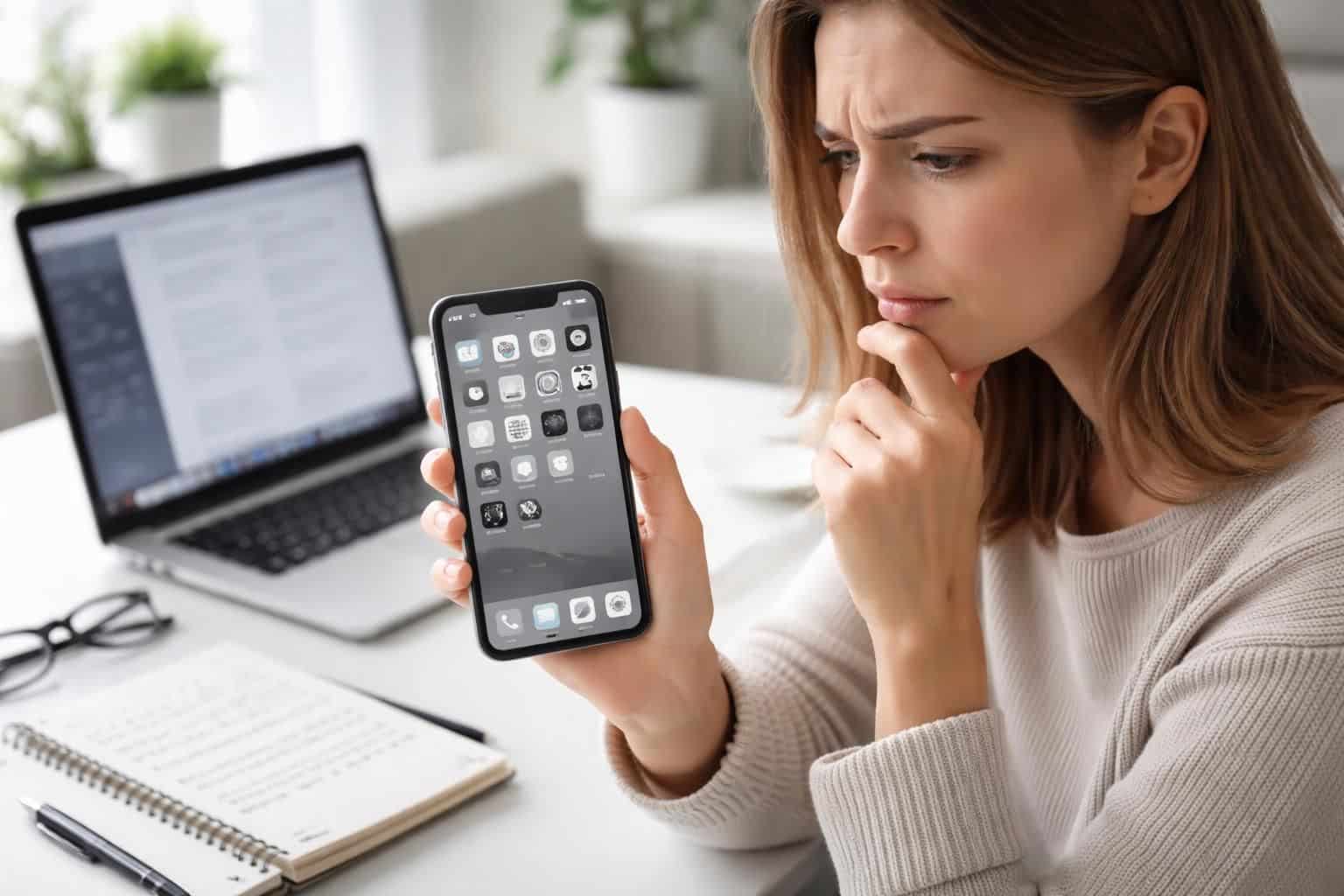 découvrez pourquoi l'écran de votre iphone devient noir et blanc, les causes possibles et les solutions simples pour retrouver des couleurs vives rapidement.