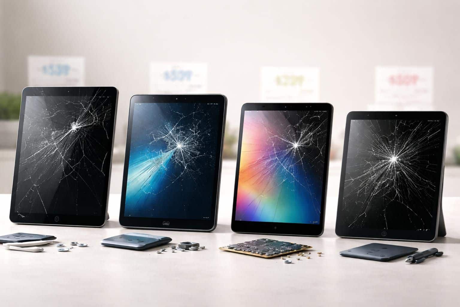 découvrez comment le prix de remplacement d'un écran de tablette cassé varie en fonction des différentes marques et modèles.